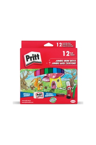 Pritt Silinebilir Jumbo Mum Pastel Boya 12 Renk