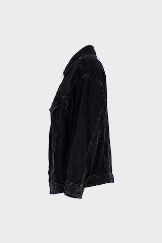 Antrasit Patı Düğmeli Oversize Jean Ceket C 4538-245 Antrasit