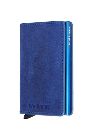 Walsmart Slim Crazy Akıllı Mekanizmalı Cüzdan Hakiki Deri