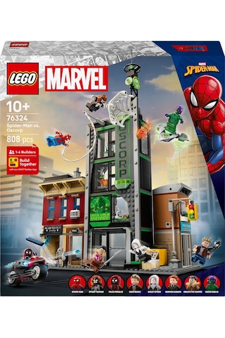 LEGO® ǀ Örümcek Adam, Oscorp'a Karşı 76324 - 10 Yaş ve Üzeri Çocuklar için Yaratıcı Oyuncak Yapım Seti (808 Parça)