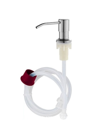 Gümüş Tezgah Ev Paslanmaz Çelik Su Pompası Deterjan Sabunluk Losyon Dispenseri Mutfak Lavabo Monte Bulaşık Deterjanı