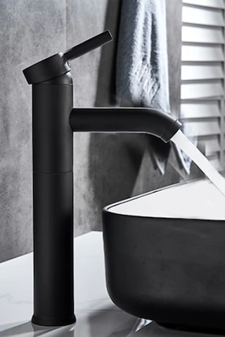 Inventa Aç-Kapa Çanak Lavabo Bataryası Siyah