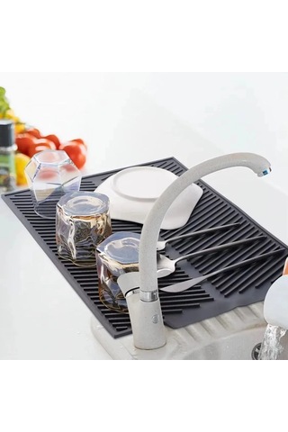 Büyük Bulaşık Kurutma Matı,silikon Bulaşık Kurutma Matı Çok Amaçlı Tezgah Üstü Mat 5365 Çok Renkli