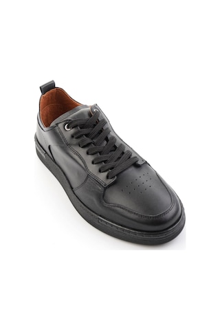 Bambi Siyah Hakiki Deri Erkek Sneaker E01396022603