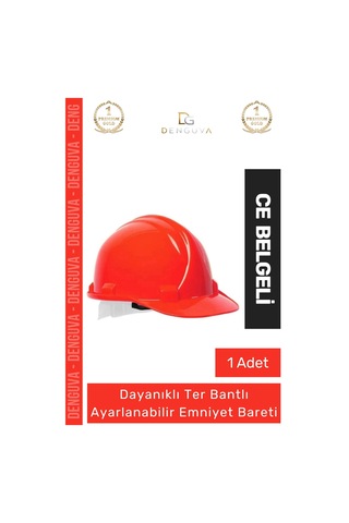 Baret Essafe Ce Belgeli En397 İş Güvenliği Ayarlanabilir Havalandırmalı Kırmızı Emniyet Bareti