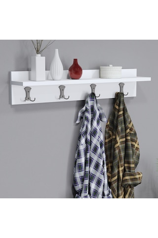 Ferniso Mobilya 80 Cm Duvar Askılık Beyaz