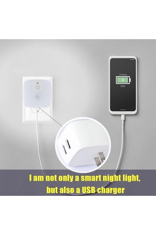 Youtek Xs-010-pır Akıllı Led Pır Sensörlü Duvar Lambası, 1.5w Isık Kontrol Ve Şarj Fonksiyonu, Koridor, Balkon, Garaj Için Dış Ve İç Aydınlatma Kare, Sıcak Işık Diğer