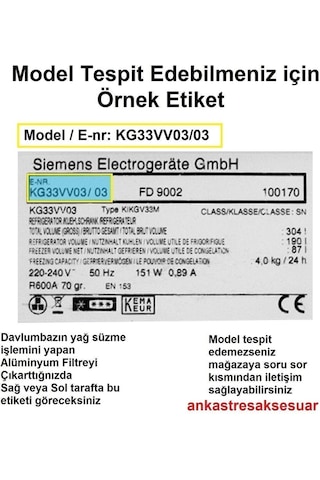 Dwk65ad70r/01 Davlumbaz Karbon Filtre Dwa0lk6a 2li 1takım Bacasız Aspiratör Kömür Filtresi