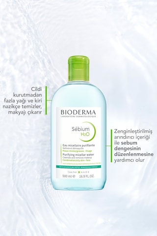 Bioderma Sebium H2O Yüz ve Makyaj Temizleme Suyu 500 ML