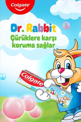 Colgate Dr. Rabbit Bubblegum 50ml Çocuk Diş Macunu X2