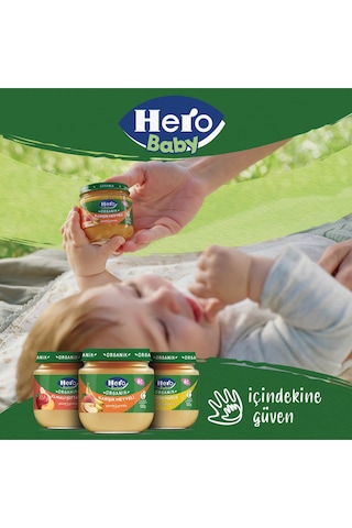 Hero Baby Organik Muz-armut Tahıllı Kavanoz Maması