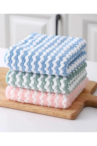 3 Adet Mikrofiber Yumuşak Dokulu Temizlik Bezi 30 30 Cm Mutfak Bezi Leke Tutmaz Koku Yapmaz Diğer