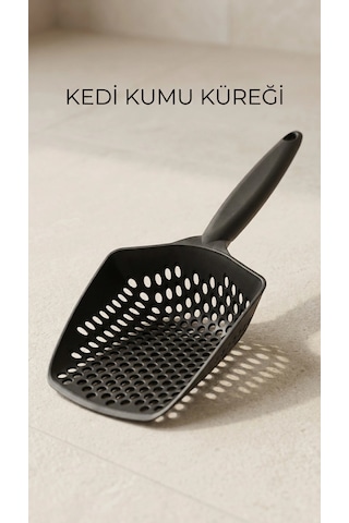 Kedi Kumu Eleme Küreği, Dar Tacaklı Ve Ergonomik Tasarımıyla Temizlik İçin Uygun