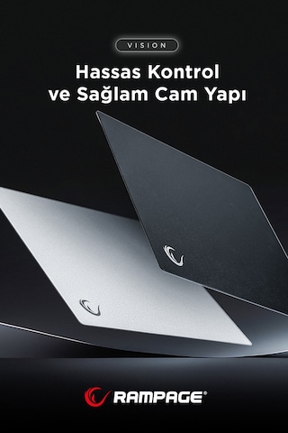 Vision Cam Mouse Pad Kauçuk Taban 450x400x3mm Micro-etched Cam Slip Resistant Gaming Gri
