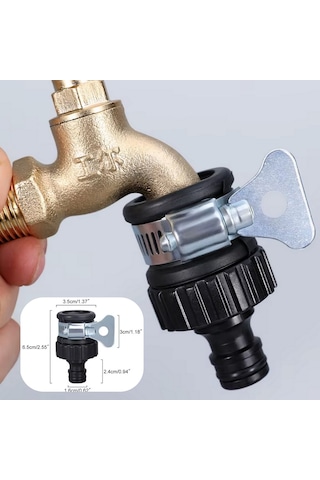 1 Adet Kelepçeli Musluk Adaptörü Musluk Başlığı Musluk Konektörü Musluk Ucu 1