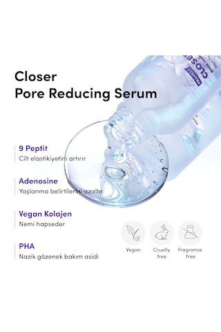 Closer Serum 9 Peptit İçeren Gözenek Sıkılaştırıcı Ve Yaşlanma Karşıtı 30 Ml
