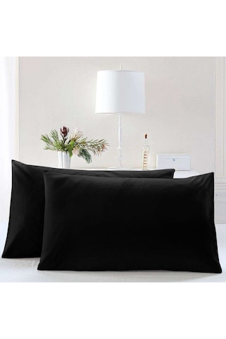 Noir Siyah Yastık Kılıfı 2li Set %100 Pamuk 50x70