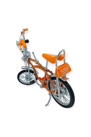 Model Araçlar -1:10 Metal Retro Pinokyo Bisiklet - Die -cast 17 Cm - Turuncu
