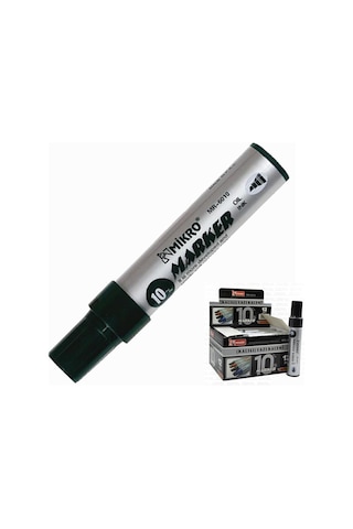 Siyah Permanent Markör Marker Kesik Uçlu Koli Kalemi Siyah 10 mm Mr-6010 12 Adet