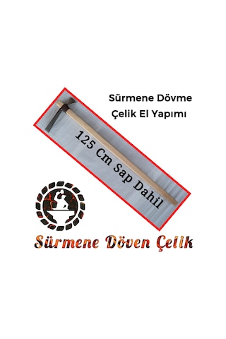 Büyük Boy Saplı Baltalı Çapa - Kazma Sürmene Dövme Makas Çeliği