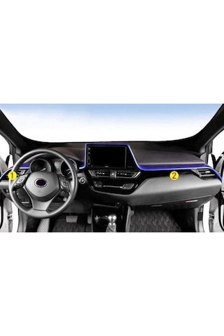 Çmk Toyota C-hr 2016-2019 Panel Üst Kaplama 2 Parça - Mavi
