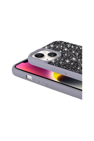 Apple Apple iPhone 13 / 14 Uyumlu Kılıf Parlak Taşlı Tasarımlı Kapak
