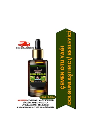 Amazeus Çemen Otu Yağı %100 Saf Ve Doğal Besleyici Etki 20 Ml / 0.7 Fl Oz