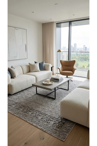 Savan İnce Desenli Kilim Yıkanabilir Pamuklu Dokuma 2x3 Metre Gri Çok Renkli