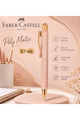 Faber-castell Polymatic Gold Edition Versatil Kalem 0,7 Pudra Pembe