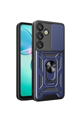 Galaxy Uyumlu S26 Plus Pars Lens Yüzüklü Silikon - Lacivert