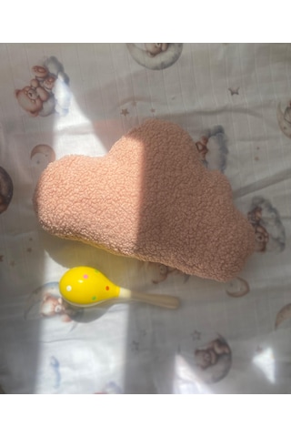Teddy Dekoratif Bulut Yastık Açık Pembe