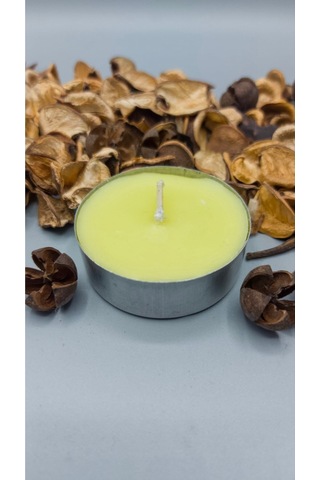 Tealight Mum Maxi Boy Soya Parafinli Narenciye Kokulu Sarı 600 Adet Sarı
