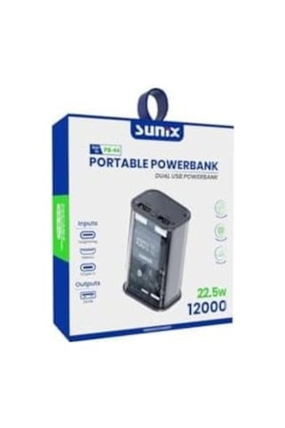 12000 Mah 22.5w Dual Usb Led Göstergeli Powerbank Gri Pb-44 Diğer