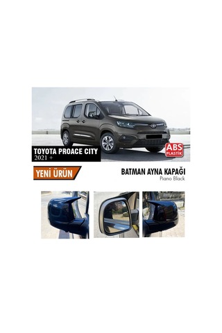Toyota Proance City Yarasa Ayna Kapağı Batman Parlak Siyah Piano Black