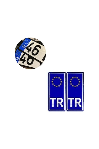 Carmind TR Avrupa Birliği Plaka için Alüminyum Sticker (2 Adet)