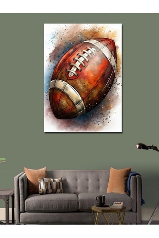 Kanvas Tablo Amerikan Futbol Topu 50cmx70cm