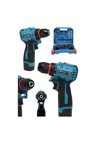 Mur-Cell MUR-9013 16.8V Kömürsüz Motor Çelik Mandren 36 Parça Vidalama Makinesi