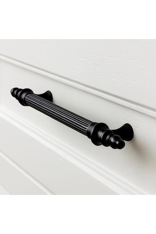 Sert Plastik 96 Mm Siyah Mobilya Mutfak Dolabı Komidin Tv Ünütesi Kulpları 10 Adet Siyah