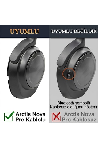 Lexroo Steelseries Arctis Nova Pro Kablolu & Arctis Nova - Kumaş Çok Renkli
