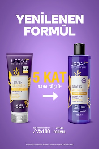 Biotin & Keratin Dökülme Ve Uzamaya Yardımcı Saç Bakım Şampuanı-350 Ml-vegan
