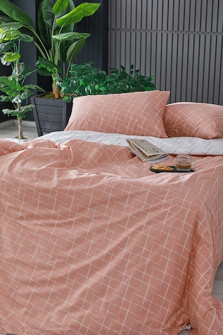 Easy Cotton Glimmer Nevresim Takımı Çift Kişilik - Somon