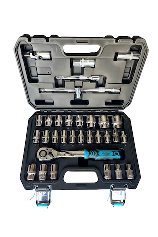 Lokma Takımı 32 Parça 1/2" Altı Köşe Cr-v