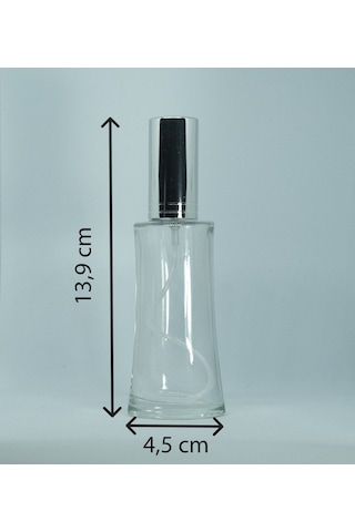 Boş Parfüm Şişesi 50 Ml 5 Adet Gri Kapak Metal Valf Eyfel Boş Şişe