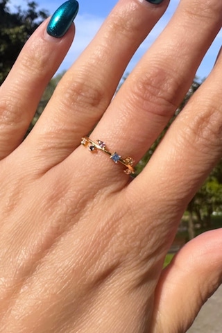 Çıtır Mini Renkli Taşlı Yüzük