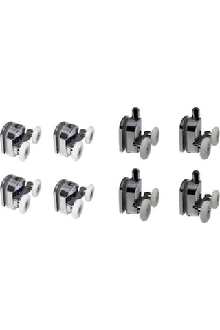 Duşakabin Tekerleği 8li Set Cam Kabin Tekeri Rulman Tamir Takımı 24 Mm Krom