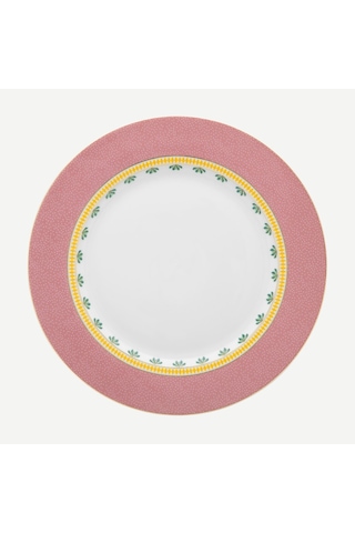 Pembe Porselen Yemek Tabağı 26,5 Cm