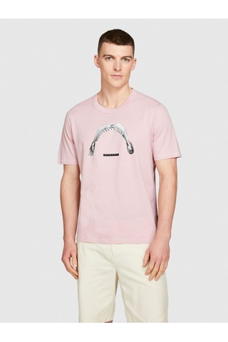 %100 Pamuk Önü Baskılı Bisiklet Yaka T-shirt Erkek Mix T-shirt - 324p3ı1xs103j Çok Renkli