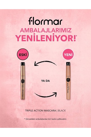 3 Kademeli Ayarlanabilir Maskara Siyah - Triple Action Mascara - 001-8690604275588 Diğer