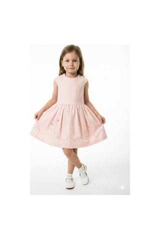 Xo Kids Kız Çocuk Elbise + Bolero 5-8 Yaş 52143 Pudra