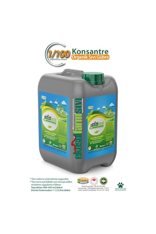 Ekosolfarm Sıvı Solucan Gübresi 20 Lt. Organik Gübre 0,250